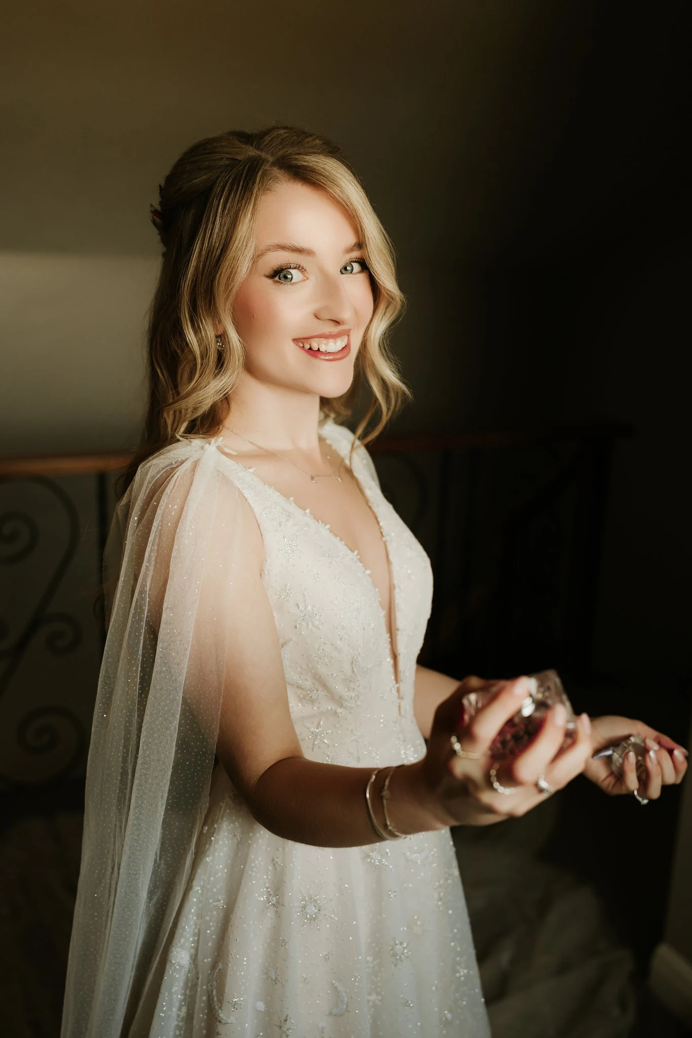 Grace & Mikey bridal hair at Highfield House — photograph 1.